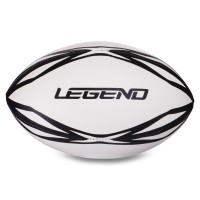Мяч для регби резиновый LEGEND R-3299 №3 белый-черный