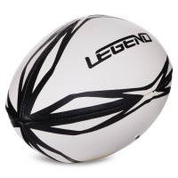 М'яч для регбі гумовий LEGEND R-3299 №3 білий-чорний