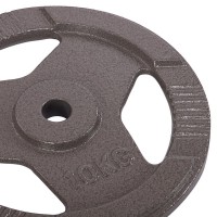 Блины (диски) стальные с хватом d-30мм Zelart TA-7790-10 10кг черный