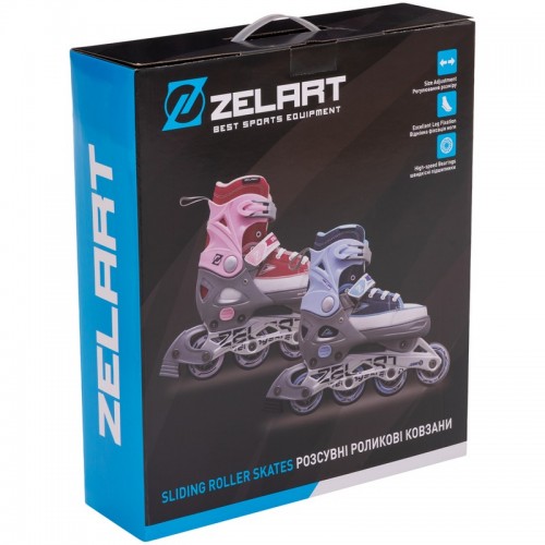 Роликовые коньки раздвижные Zelart Z-2917 размер 29-43 цвета в ассортименте