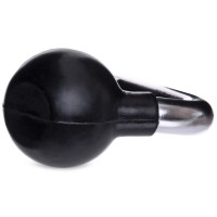 Гиря гумова з хромованою ручкою Zelart ТА-5162-4 вага 4кг чорний