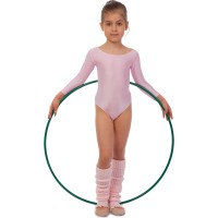 Купальник для танців та гімнастики з довгим рукавом Lingo CO-2475 SL рожевий