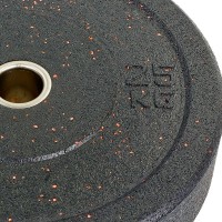 Блины (диски) бамперные для кроссфита Record RAGGY Bumper Plates ТА-5126-25 51мм 25кгчерный