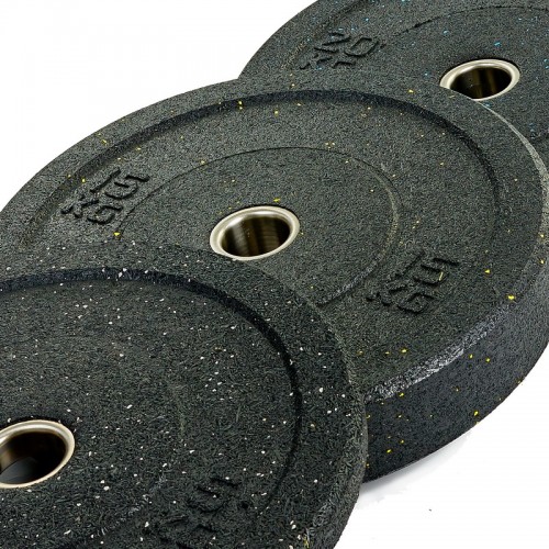 Блины (диски) бамперные для кроссфита Record RAGGY Bumper Plates TA-5126-10 51 мм 10кг черный