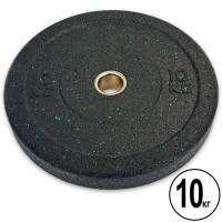 Блины (диски) бамперные для кроссфита Record RAGGY Bumper Plates TA-5126-10 51 мм 10кг черный