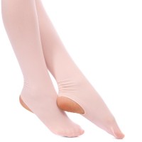 Колготки для танців та хореографії з отвором на стопі Zelart Ballet pink CO-3587 зріст 110-165см тілесно-рожевий