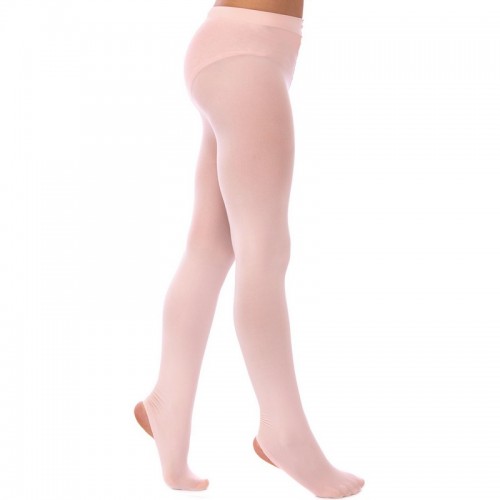 Колготки для танцев и хореографии с отверстием на стопе Zelart Ballet pink CO-3587 рост 110-165см телесный-розовый