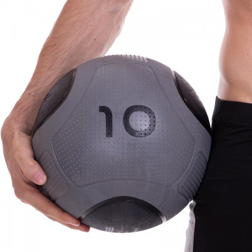 Мяч медицинский медбол Zelart Medicine Ball FI-2620-10 10кг серый-черный
