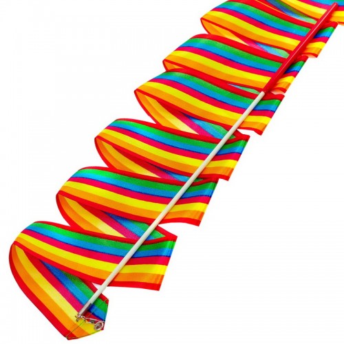 Стрічка для художньої гімнастики з паличкою Lingo C-3249 3,3м кольору в асортименті